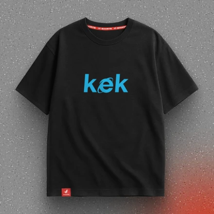 Чорна футболка «KEK», з логотипом Internet Explorer