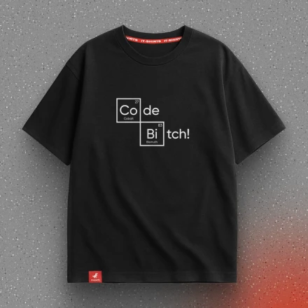 Black T-shirt «Code Bitch!», in the style of the Breaking Bad series