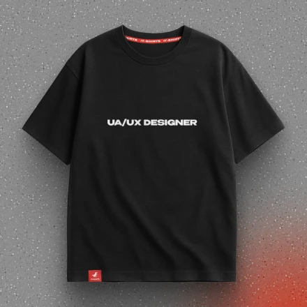 Чорна футболка «UA/UX DESIGNER», патріотична