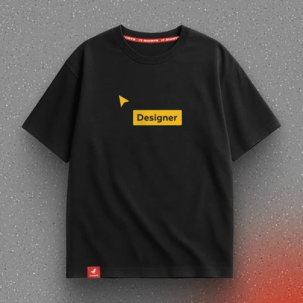 Black T-shirt «Designer», with a Figma pointer