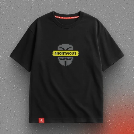 Чорна футболка «Anonymous» для тих, хто завжди залишається в тіні