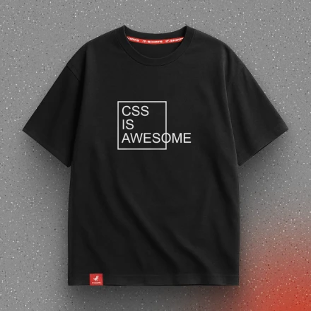 Чорна футболка «CSS is awesome», з ноткою сарказму