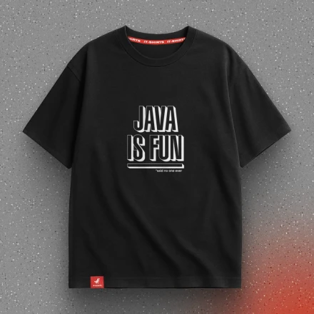 Чорна футболка «Java is fun*», для тих, хто так не думає
