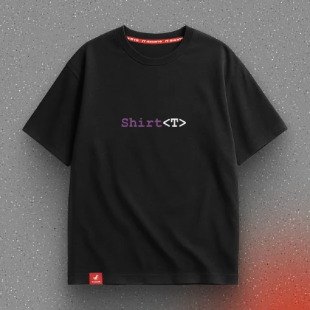 Чорна футболка «Shirt-T», з типом «T» для C# розробників