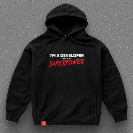 Худі програміста «I'm a developer, that is my superpower», для розробників із суперсилою