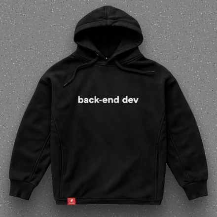 Black hoodie «Back-End Dev» for programmers