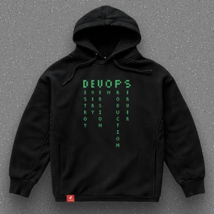 Худі девопса «DevOps» для знищувачів продакшена