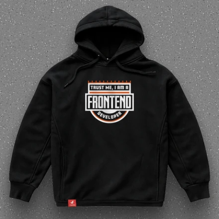 Худі програміста «Trust Me, I'm a Frontend Developer», з емблемою