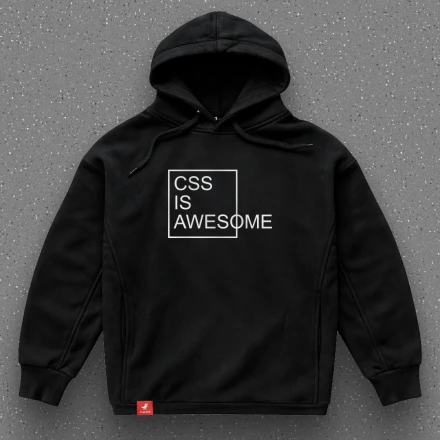 Черная худи «CSS is awesome», с ноткой сарказма