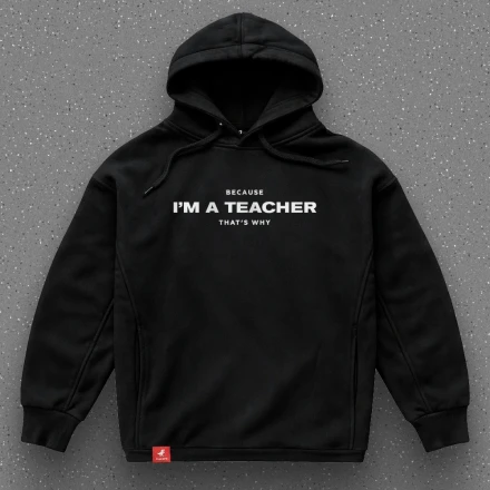 Худі «Because I'm a teacher, that's why!», з козирним аргументом