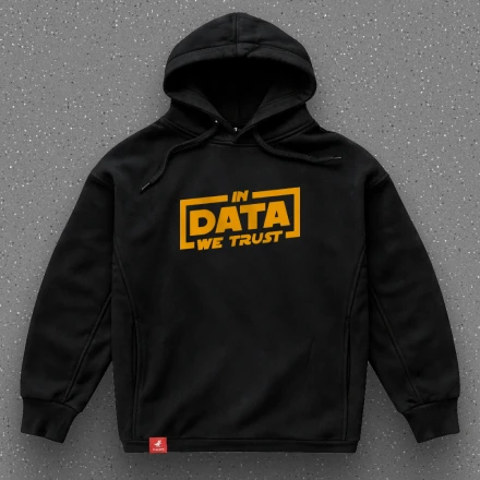 Худі програміста «In Data We Trust», з вірою в силу інформації