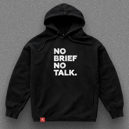 Худі айтішника «No brief no talk», ультиматум замовнику