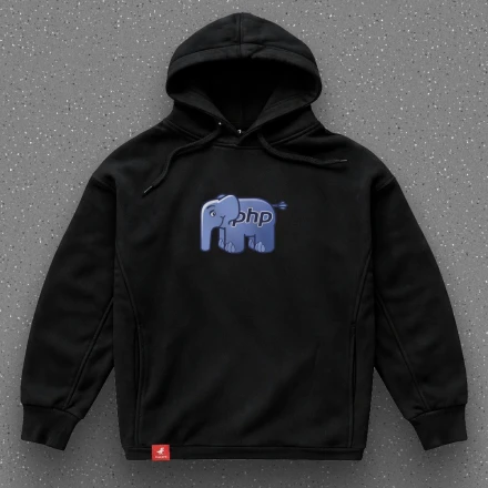 Худі програміста «PHP Elephant», з логотипом PHP