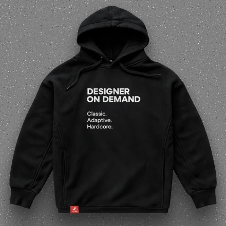 Hoodie for designers «Designer on demand», brief me harder