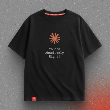 Black T-shirt «You’re Absolutely Right!», the Claude classic