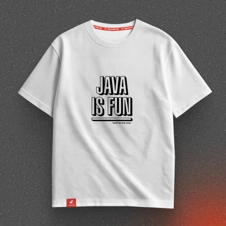 Футболка програміста «Java is fun*», для тих, хто так не думає