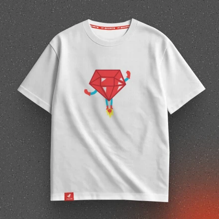 Футболка програміста «Ruby SuperDev», для супер Ruby-розробників