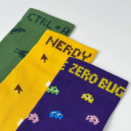 BUG-FREE SOCKS set for IT professionals, three pairs of socks 1