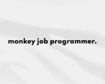 T-shirt for developers «Monkey job programmer», coding without the spark