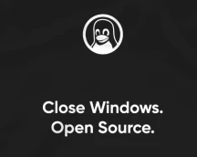 Hoodie for sysadmins «Close Windows. Open Source», for Linux fans