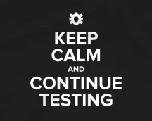 Худи тестировщика «Keep calm and continue testing», с призывом держать себя в руках