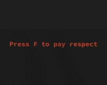 Hoodie for geeks «Press F to pay respect», RIP production